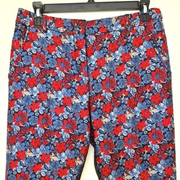 BCBGMaxAzria Dark‎ Navy Multi Allen Slim-Leg Cropped Pants - Picture 4 of 12